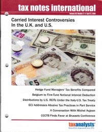 Tax Notes International: Volume 50 Number 3, April 21, 2008