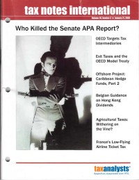 Tax Notes International: Volume 49 Number 3, January 21, 2008