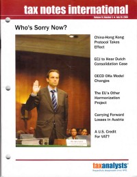Tax Notes International: Volume 51 Number 4, July 28, 2008