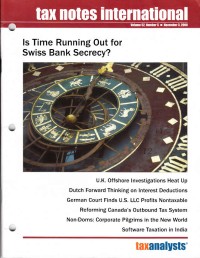 Tax Notes International: Volume 52 Number 5, November 3, 2008
