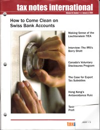 Tax Notes International: Volume 53 Number 1, January 5, 2009