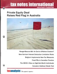Image of Tax Notes International: Volume 56 Number 9, November 30, 2009