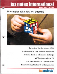 Tax Notes International: Volume 54, Number 4, April 27, 2009