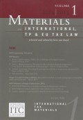 Materials on International, TP and EU Tax Law 2014-2015 vol. 1
