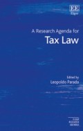 A Research Agenda for Tax Law