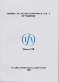 Administration and Compliance Costs of Taxation : Volume 74 B