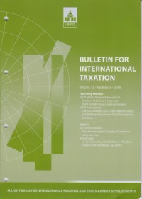 Image of Bulletin for International Taxation Vol. 73 No. 3 - 2019