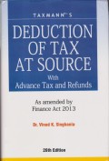Deduction of Tax Source with Advance Tax and Refunds