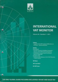 Image of International VAT Monitor Vol. 26 No. 3 - 2015