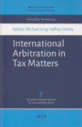 International Arbitration in Tax Matters