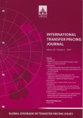 International Transfer Pricing Journal Vol. 26 No. 1 - 2019