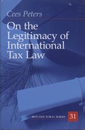 On the Legitimacy of International Tax Law