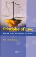 Principles of Law: Function, Status and Impact in EU Tax Law