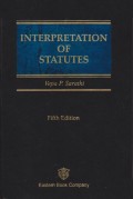 The Interpretation of Statutes 5th ed