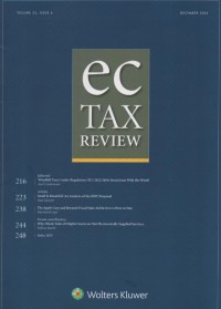 EC Tax Review: Volume 33, Issue 6, December, 2024