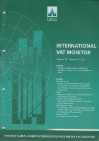 Image of International VAT Monitor Vol. 33 No. 2 - 2022
