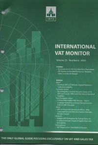 International VAT Monitor Vol. 35 No. 6 - 2024