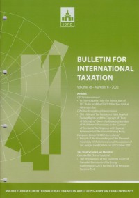 Image of Bulletin for International Taxation Vol. 76 No. 6 - 2022