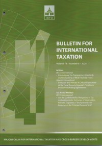 Bulletin for International Taxation Vol. 78 No. 8 - 2024