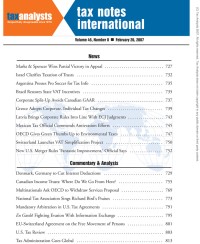 Tax Notes International: Volume 45, Number 8, February 26, 2007