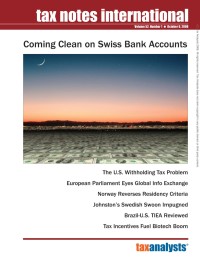 Tax Notes International: Volume 52, Number 1, October 6, 2008