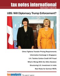 Tax Notes International: Volume 55, Number 6, August 10, 2009