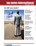 Tax Notes International: Volume 62, Number 13, June 27, 2011