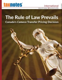 Tax Notes International: Volume 92, Number 9, November 26, 2018