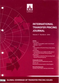 International Transfer Pricing Journal Vol. 17 No. 6