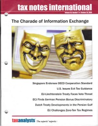Tax Notes International: Volume 56, Number 4, October 26, 2009