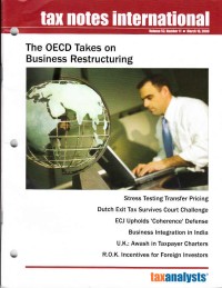 Tax Notes International: Volume 53, Number 11, March 16, 2009