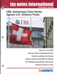 Tax Notes International: Volume 53, Number 9, March 2, 2009
