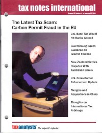 Tax Notes International: Volume 57, Number 4, January 25, 2010