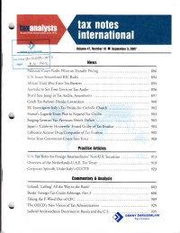 Tax Notes International: Volume 47, Number 10, September 3, 2007