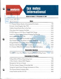 Tax Notes International: Volume 48, Number 11, December 10, 2007