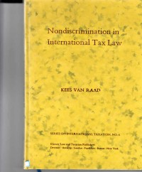Nondiscrimination in international tax law