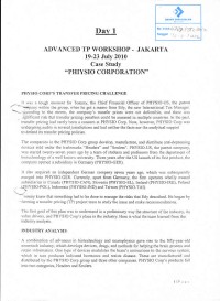 Advanced Transfer Pricing Workshop: 19 - 23 July 2010, Jakarta