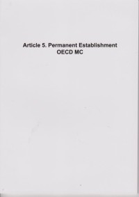 Article 5 : Permanent establishment