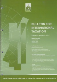 Bulletin for International Taxation Vol. 67 No. 6 - 2013