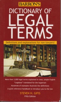 Barron's Dictionary of Legal Terms
