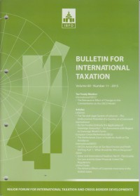 Bulletin for International Taxation Vol. 69 No. 11 - 2015