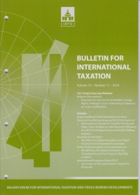 Bulletin for International Taxation Vol. 72 No. 11 - 2018