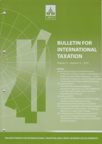 Bulletin for International Taxation Vol. 72 No. 12 - 2018