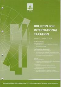 Bulletin for International Taxation Vol. 72 No. 7 - 2018