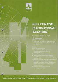 Bulletin for International Taxation Vol. 73 No. 1 - 2019
