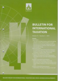 Bulletin for International Taxation Vol. 73 No. 5 - 2019