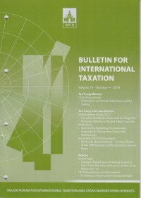 Bulletin for International Taxation Vol. 73 No. 4 - 2019