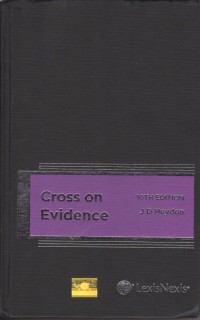 Cross on Evidence 10th Edition