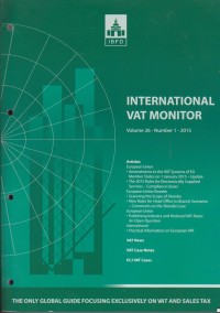International VAT Monitor Vol. 26 No. 1 - 2015