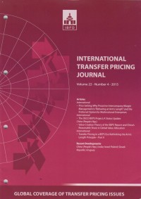 International Transfer Pricing Journal Vol. 22 No. 4 - 2015